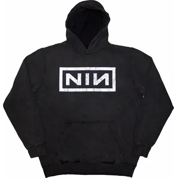 Pánská mikina Nine Inch Nails mikina, Classic Logo Wash Charcoal Grey, pánská S