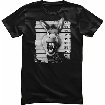 Pánské tričko Shrek tričko, Donkey MugShot Black, pánské L