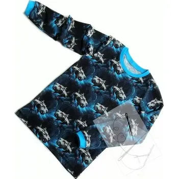 Chlapecké tričko Triko dlouhý rukáv kosmické lodě