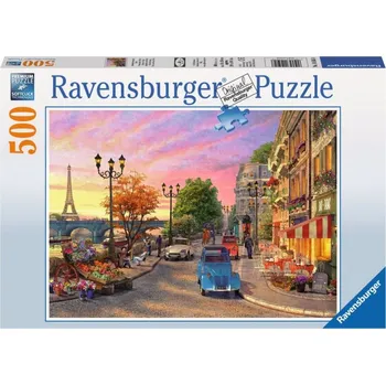 Puzzle RAVENSBURGER Puzzle Večer v Paříži 500 dílků