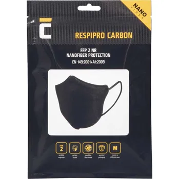 respirátor CERVA RESPIPRO CARBON / Antivirový nano respirátor FFP2 (3 ks/balení) M