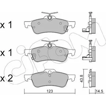 Brzdová destička Sada brzdových destiček, kotoučová brzda CIFAM 822-556-1