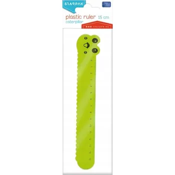 pravítka Plastové pravítko HOUSENKA do školy 15 cm Rovné kancelářské pravítko