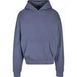 BUILD YOUR BRAND BY 162 / Pánská mikina s kapucí z těžké bavlny - vintage blue 5XL