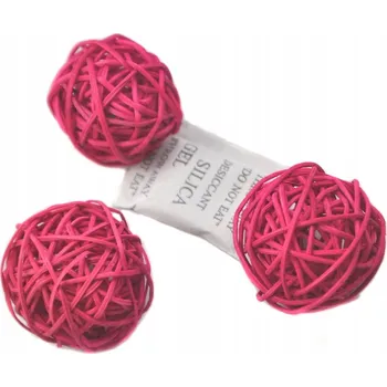 umělá květina Dekorativní ratanové koule – růžové 10 ks 5 cm