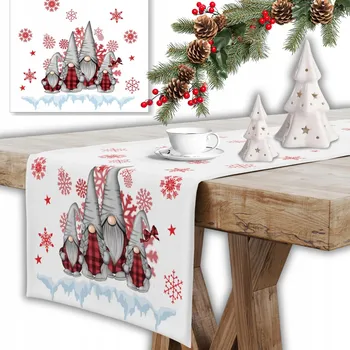 ubrus VÁNOČNÍ UBRUS BĚHOUN NA STŮL VÁNOCE SNĚHULÁK 120x40 cm