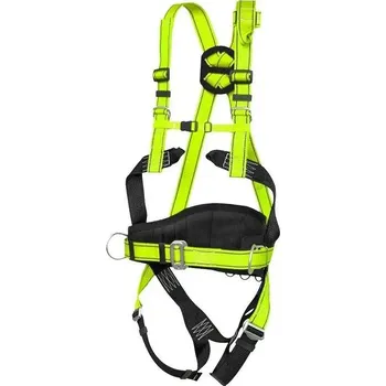 Postroj pro psa CANIS HI-VIS P-50 / Bezpečnostní postroj - černo/žlutá XXL