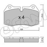 CIFAM Sada brzdových destiček, kotoučová brzda 8226450