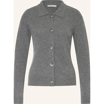 Dámský svetr Lilienfels Dámský Pletený Kardigan S Kašmírem, tmavě šedá, 34
