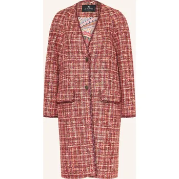 Dámský kabát Etro Dámský Tvídový Blejzr, tmavě červená / fialová /...