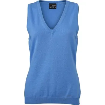 Dámská vesta DAIBER JN 656 / Dámská svetrová vesta s výstřihem do V - glacier blue XXL