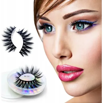 Péče o řasy a obočí Umělé Řasy na Pásku Hedvábné 6D Černé Husté Dlouhé Měkké