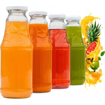 Láhev Skleněná láhev se šroubovacím uzávěrem 50 kusů 330 ml 0,33 l na džusy, smoothie, omáčky