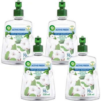 Osvěžovač vzduchu AIR WICK ACTIVE FRESH SADA NÁPLNÍ DO OSVĚŽOVAČE VZDUCHU KVĚT BAVLNY 4X 228 ML