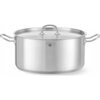 Hrnec NÍZKÝ HRNEC KITCHEN LINE INDUKCE OCEL S POKLICÍ 12L PRŮMĚR 320MM HENDI