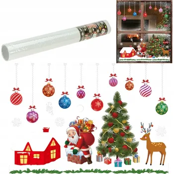 Vánoční dekorace Vánoční nálepky na okno, vánoční dekorace – Mikuláš