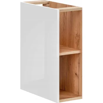 Šatní skříň Skříňka pod umyvadlo 57 cm Bílá Lesk/Dub Craft Zlatý MDF