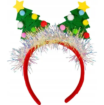 Čelenka Čelenka na hlavu – vánoční stromky – zábavná vychytávka do kancelářské školy