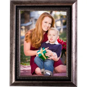 Rám na obraz Rámeček na fotografii 21x29,7 A4 šedý stříbrný široký rám pevný