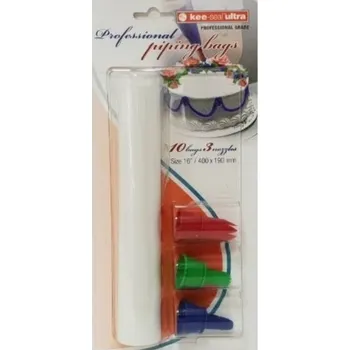 TUBA Sáčky na zdobení 10ks + 3 násady, 40x19 cm