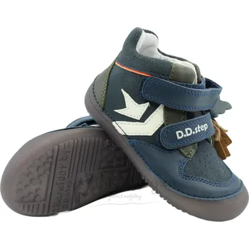 Chlapecké polobotky Dětské celoroční barefoot boty D.D.Step A063-52159B Royal blue - vel. 26