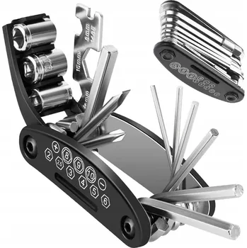 Sada nářadí MULTIFUNKČNÍ NÁŘADÍ NA KOLO KLÍČE PRO OPRAVY SADA NÁŘADÍ 16v1