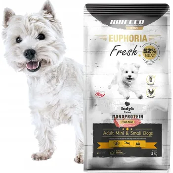 Krmivo pro psa EUPHORIA FRESH MEAT Adult Krůta Mono Kompletní suché Krmivo pro dospělé psy malých a trpasličích plemen XS/S 2kg