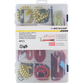 autokoberec Upevňovací transportní popruhy 8v1 + box DUNLOP