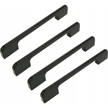Nábytkové kování 4 x Nábytková úchytka černá 128 mm úchytky pro skříňky zásuvky na nábytek
