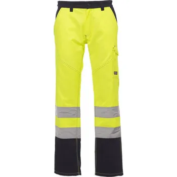 PAYPER CHARTER POLAR 001043-0354 / Zimní zateplené reflexní kalhoty do pasu - žlutá/navy 5XL
