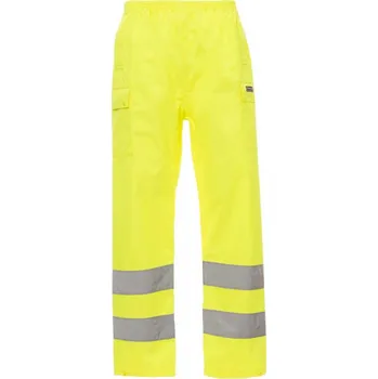 Pánská móda PAYPER HURRICANE-PANTS FLUO 000355-0093 / Reflexní kalhoty proti dešti - žlutá XL