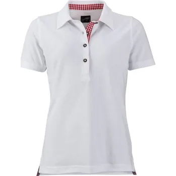 Dámská košile DAIBER JN 715 / Dámská polokošile v tradičním krojovém vzhledu - white/red white XXL