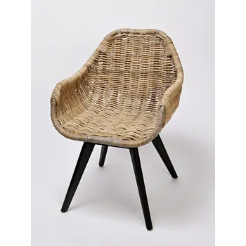 Křeslo Ratanové křeslo CLUB kubu černé nohy