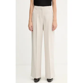 Dámské kalhoty Kalhoty s vlnou BOSS Tiana4 50548280 béžová 01B, vel. 38