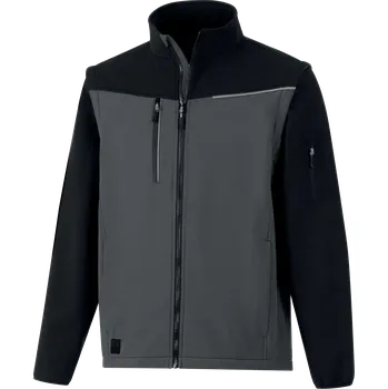 Pánská softshellová bunda DELTA SOCCIA / Pánská softshellová bunda 2v1 - tmavě šedá/černá XXL