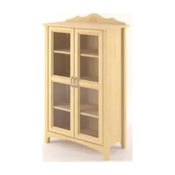 Knihovna Interier-Stejskal | Vitrína Castello masiv borovice S12B - Castello dekory Bílá lak