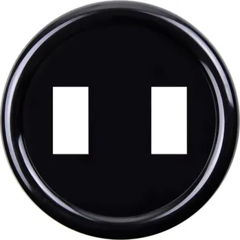 vypínač Elhard Náhradní krytka pro dvoupáčkový vypínač Retro Klasik, černá