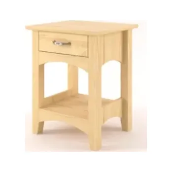 Noční stolek Interier-Stejskal | Noční stolek Castello masiv borovice S41 - Castello dekory Bílá lak