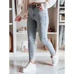 Dámské džíny slim fit s páskem MIXFELL Dstreet UY2418 Barva: Modrá - světle, Velikost: XL