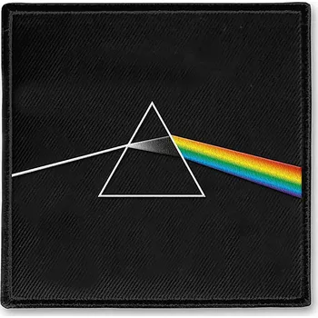 Nášivka Pink Floyd tkaná nažehlovačka PES 75x75 mm, Dark Side of the Moon Album Cover
