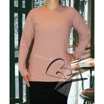 Dámské tričko Dámské pohodlné triko dlouhý rukáv-Starorůžová