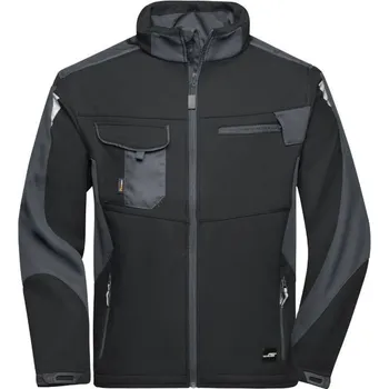 DAIBER JN 844 / Pracovní letní softshellová bunda - black/carbon 6XL