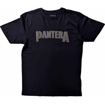 Pánská móda Pantera tričko, Serpent Leaf Skull Hi-Build Black, pánské XXL