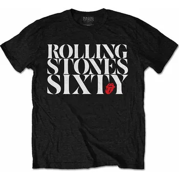 Pánská móda Rolling Stones tričko, Sixty Chic Black, pánské S