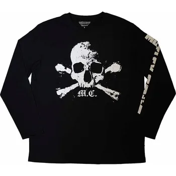 Pánská móda Motley Crue tričko dlouhý rukáv, Orbit Skull Sleeve Print Black, pánské L