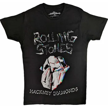 Pánské tričko Rolling Stones tričko, Hackney Diamonds Faded Logo Black, pánské L
