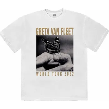 Pánská móda Greta Van Fleet tričko, World Tour Butterfly White, pánské XXL