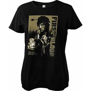 Dámské tričko Rambo tričko, First Blood Girly Black, dámské L