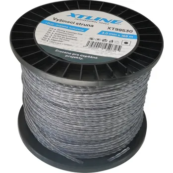 Struna do sekačky XTLINE HVĚZDA DUO XT995 / Vyžínací struna dvousložková, hranatá, kroucená - šedá 2,4 m