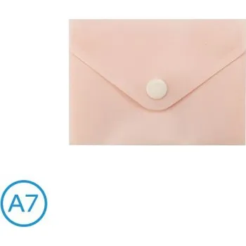 Obal spisový s klopou a drukem A7 pastel LUMA, růžový [A]